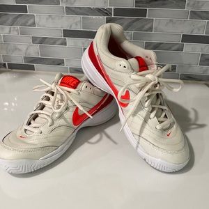 Nike white and red size 7 womans
